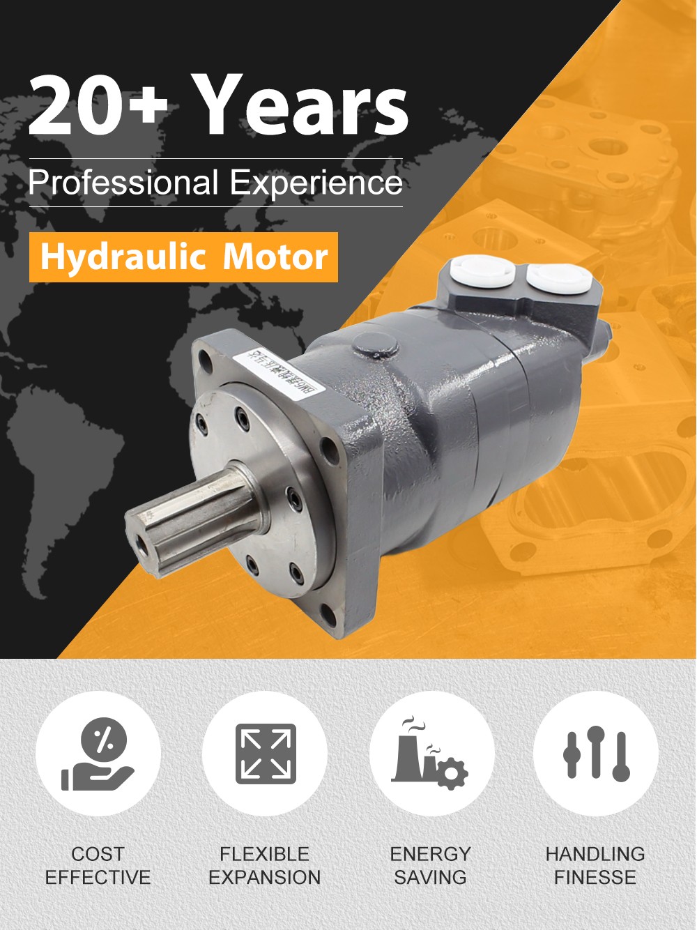 BM6_Cycloid Hydraulic Motor 195 cc/r 150 Lpm Hydraulic Motor detailed image